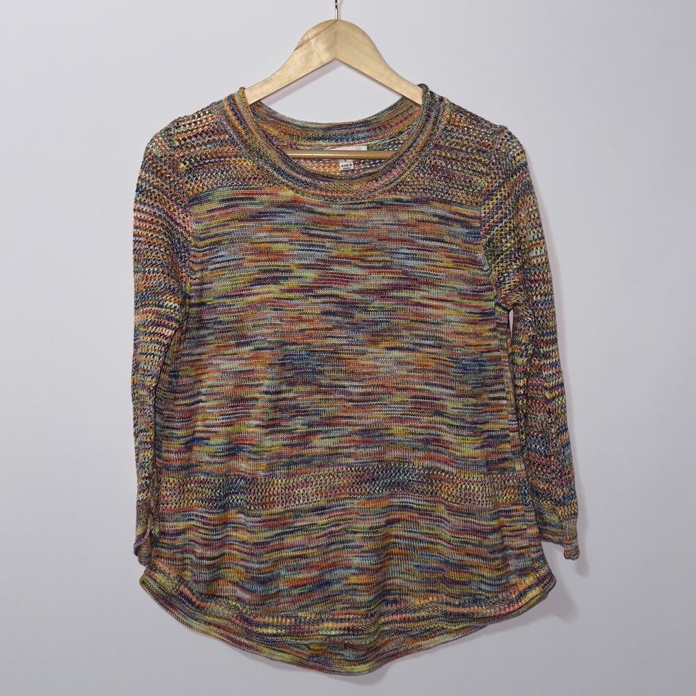 John Paul Richard colorful long sleeve knit sweater women’s size large